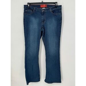 Y2K Mossimo Bootcut Flare Jeans Womens 15 Blue Good Mid Rise Stretch Denim 2846